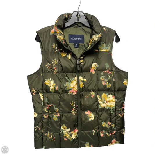 Vest Puffer & Quilted By Lands End In Floral Print, Size: M