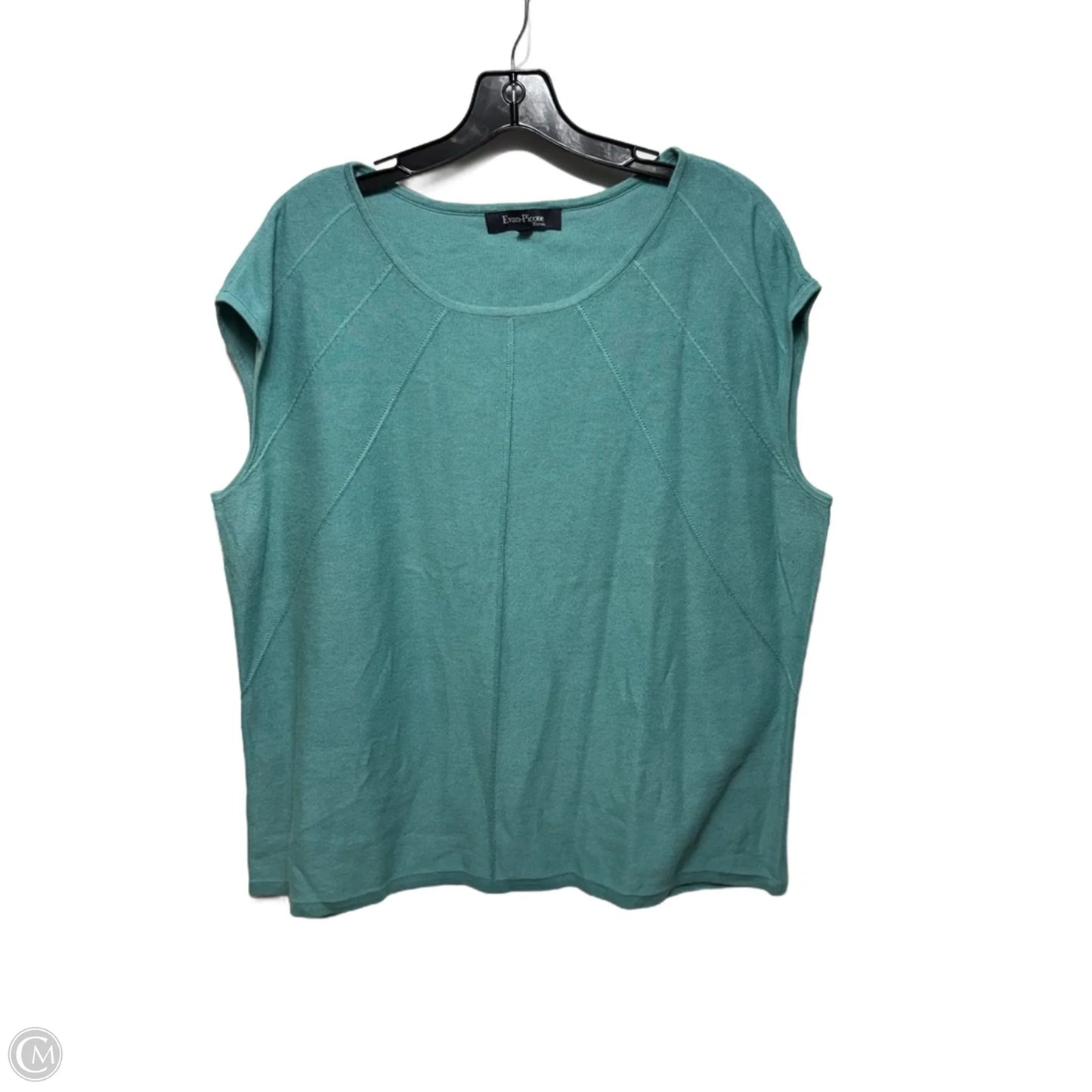 Top Sleeveless By Evan-picone In Aqua, Size: 1x