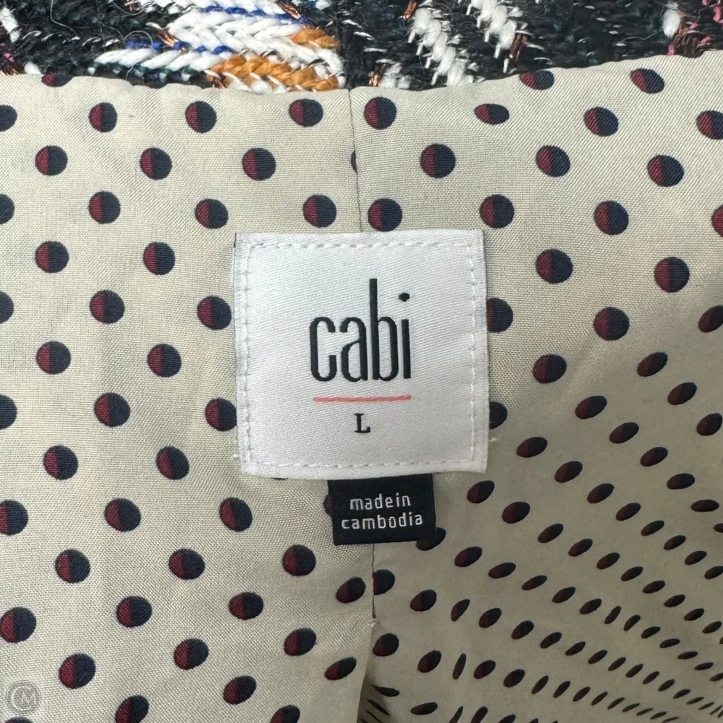 Tweed Coat By Cabi In Multi-colored, Size: L