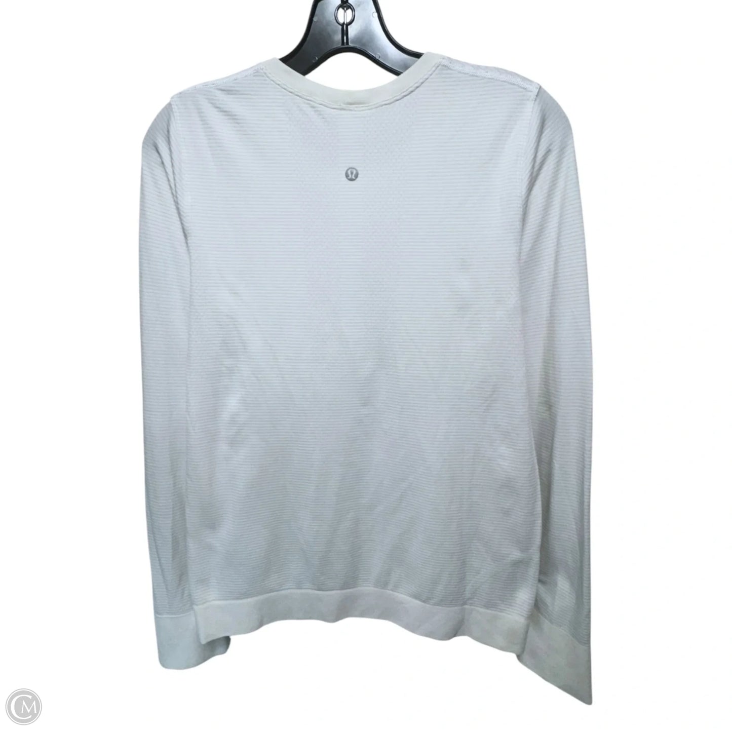 Athletic Top Long Sleeve Crewneck By Lululemon In White, Size: S