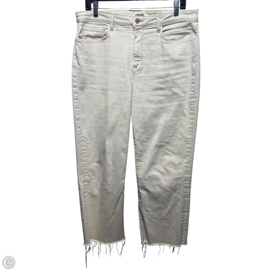 Jeans Cropped By L Agence In Cream, Size: 12/31
