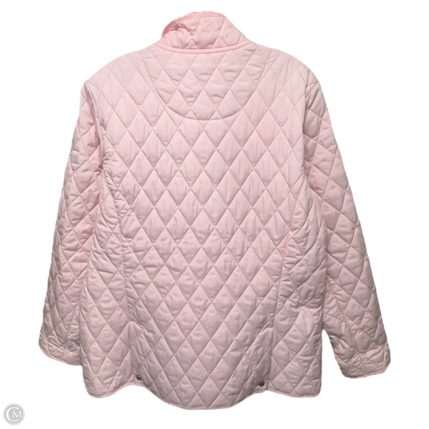 Jacket Puffer & Quilted By Lands End In Pink, Size: L