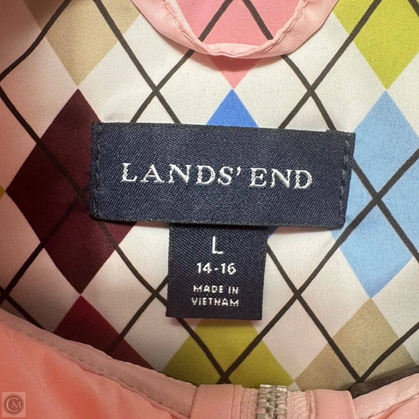 Jacket Puffer & Quilted By Lands End In Pink, Size: L