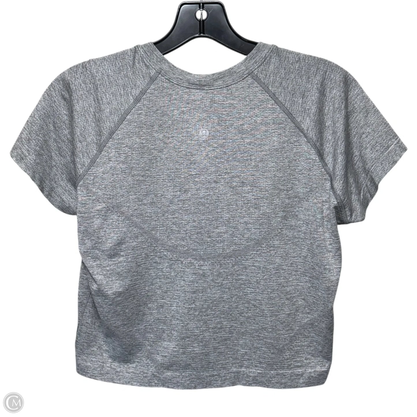 Athletic Top Short Sleeve By Lululemon In Grey, Size: 12