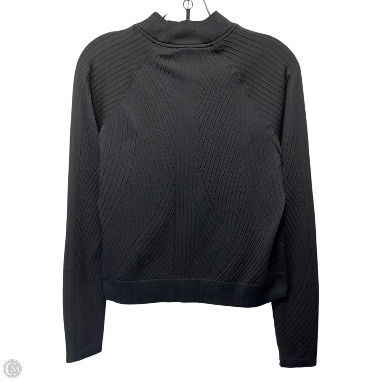 Athletic Top Long Sleeve Collar By Lululemon In Black, Size: 8