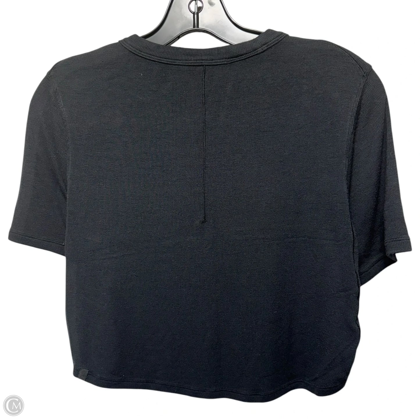 Athletic Top Short Sleeve By Lululemon In Black, Size: M