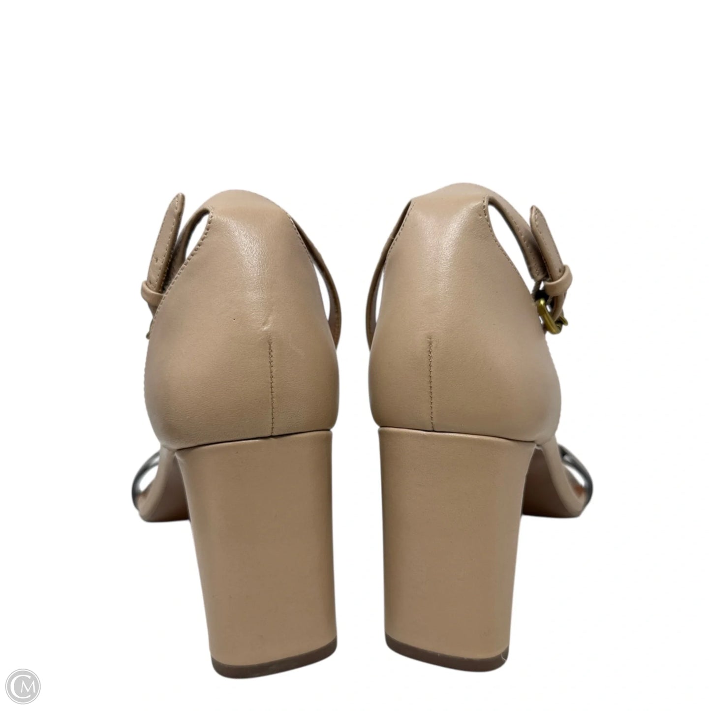 Heel Sandal With Coach Link Designer By Coach In Tan, Size: 8.5