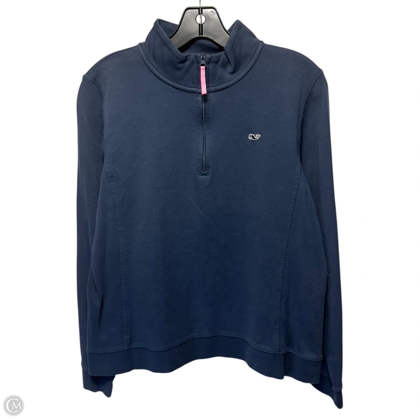 Athletic Top Long Sleeve Collar By Vineyard Vines In Navy, Size: M