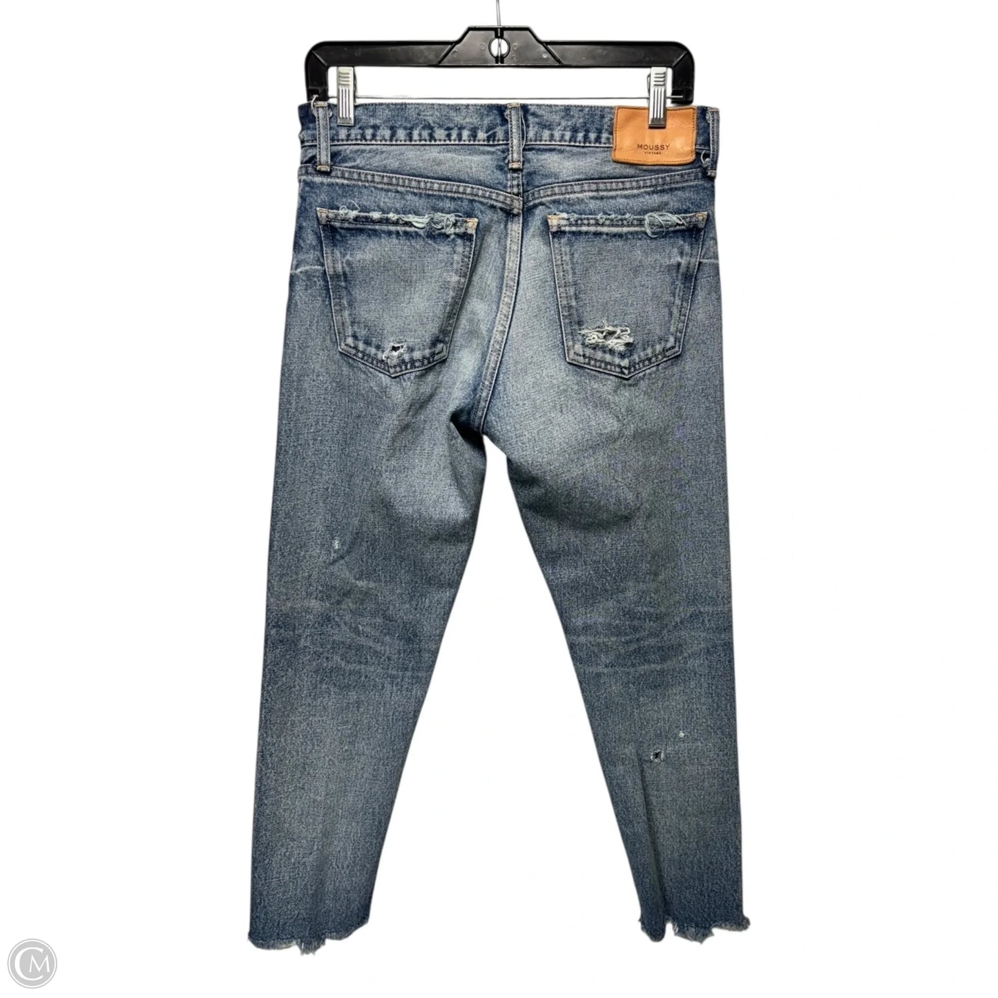 Distressed Jeans Skinny By Moussy In Blue Denim, Size: 4