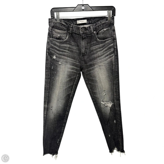 Distressed Jeans Skinny By Moussy In Grey Denim, Size: 4