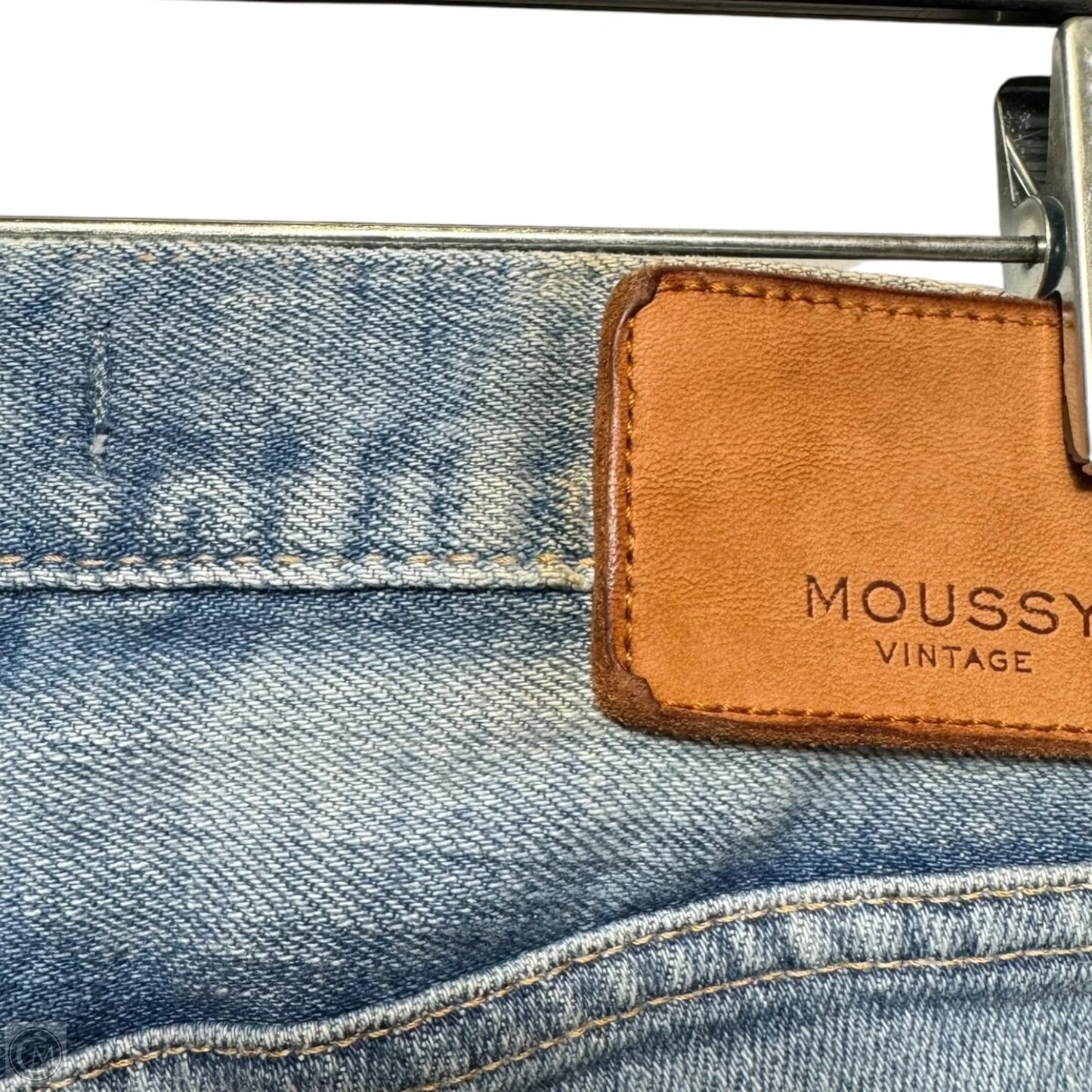 Distressed Jeans Skinny By Moussy In Blue Denim, Size: 4
