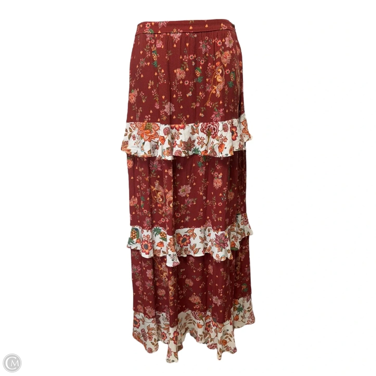 Portia Tiered Maxi Skirt By Farm Rio for Anthropologie In Floral Print, Size: Xs