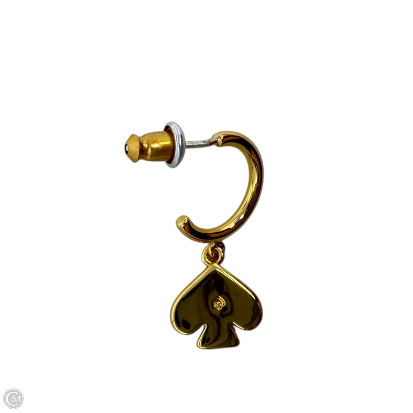 Everyday Spade Metal Huggies Earrings Designer By Kate Spade