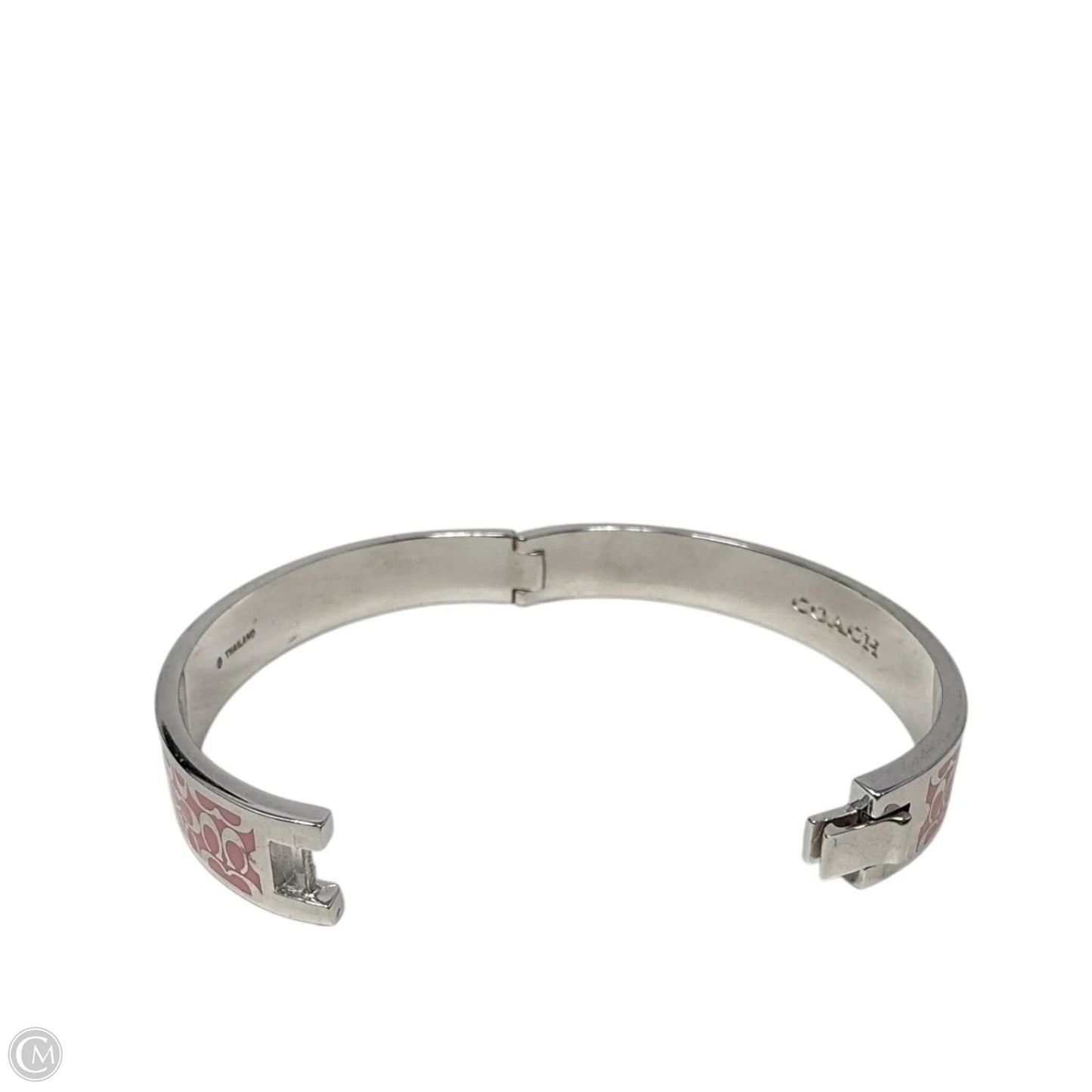 Signature C Hinged Bangle Bracelet Designer By Coach