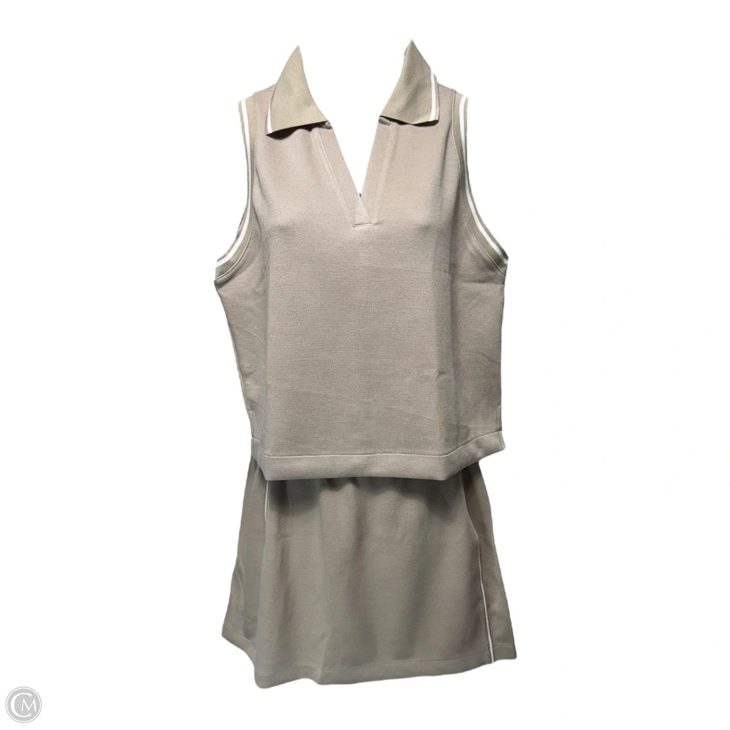 Airpique Skort & Sleeveless Polo Set 2pc By Spanx In Beige, Size: S