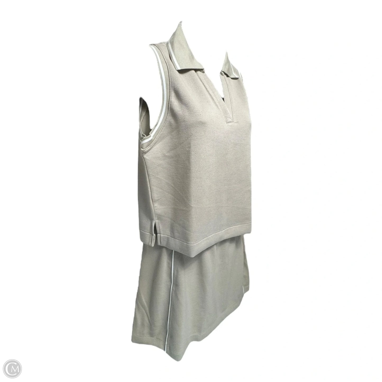 Airpique Skort & Sleeveless Polo Set 2pc By Spanx In Beige, Size: S