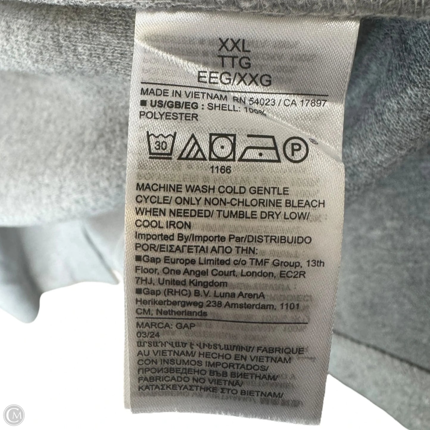 Relaxed Wrap Topcoat By Gap In Grey, Size: XXL