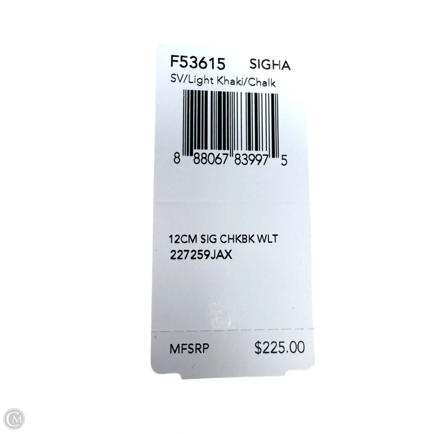 Signature Checkbook Wallet In Silver/Light Khaki/Chalk Designer By Coach, Size: Medium