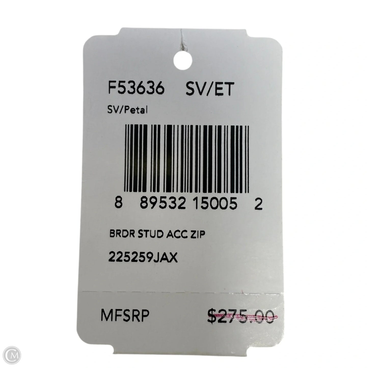 Border Stud Accordion Zip Wallet In Silver/PetalDesigner By Coach, Size: Large