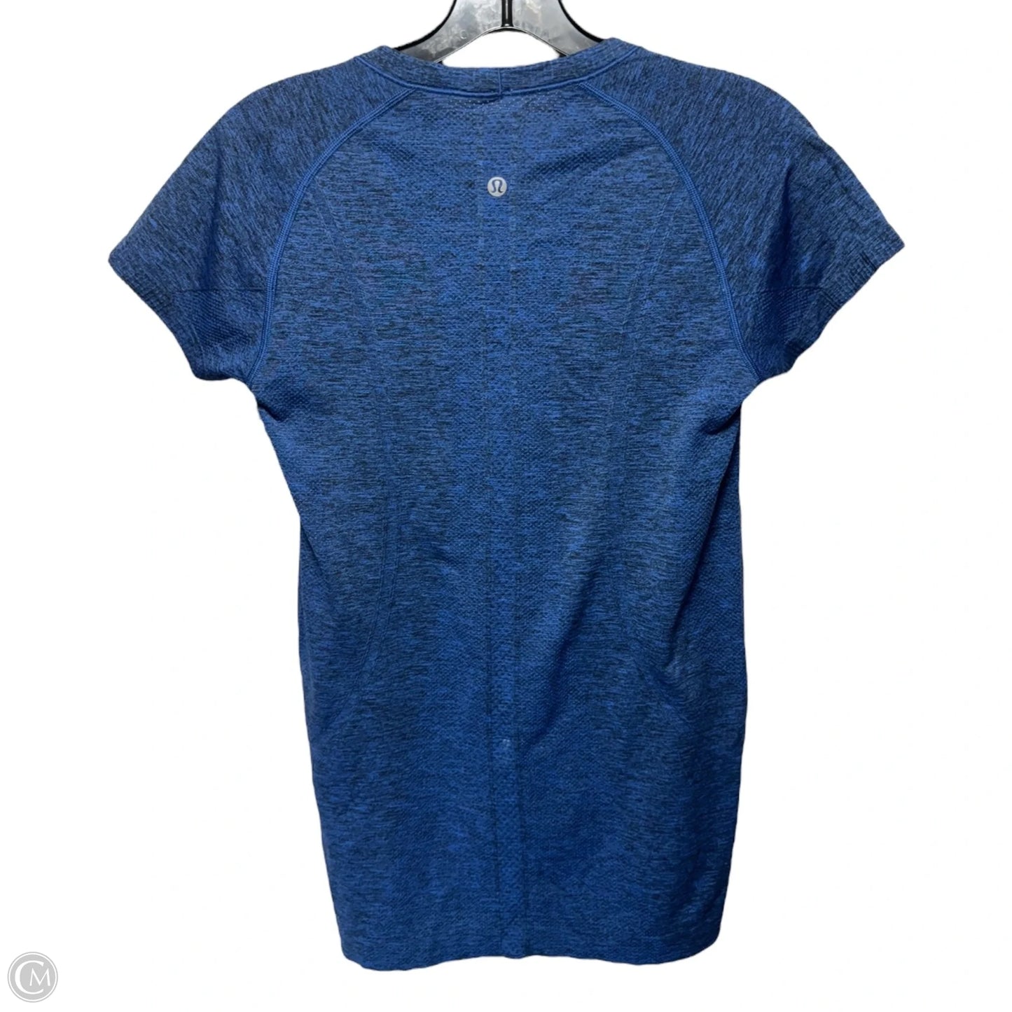 Athletic Top Short Sleeve By Lululemon In Blue, Size: 8