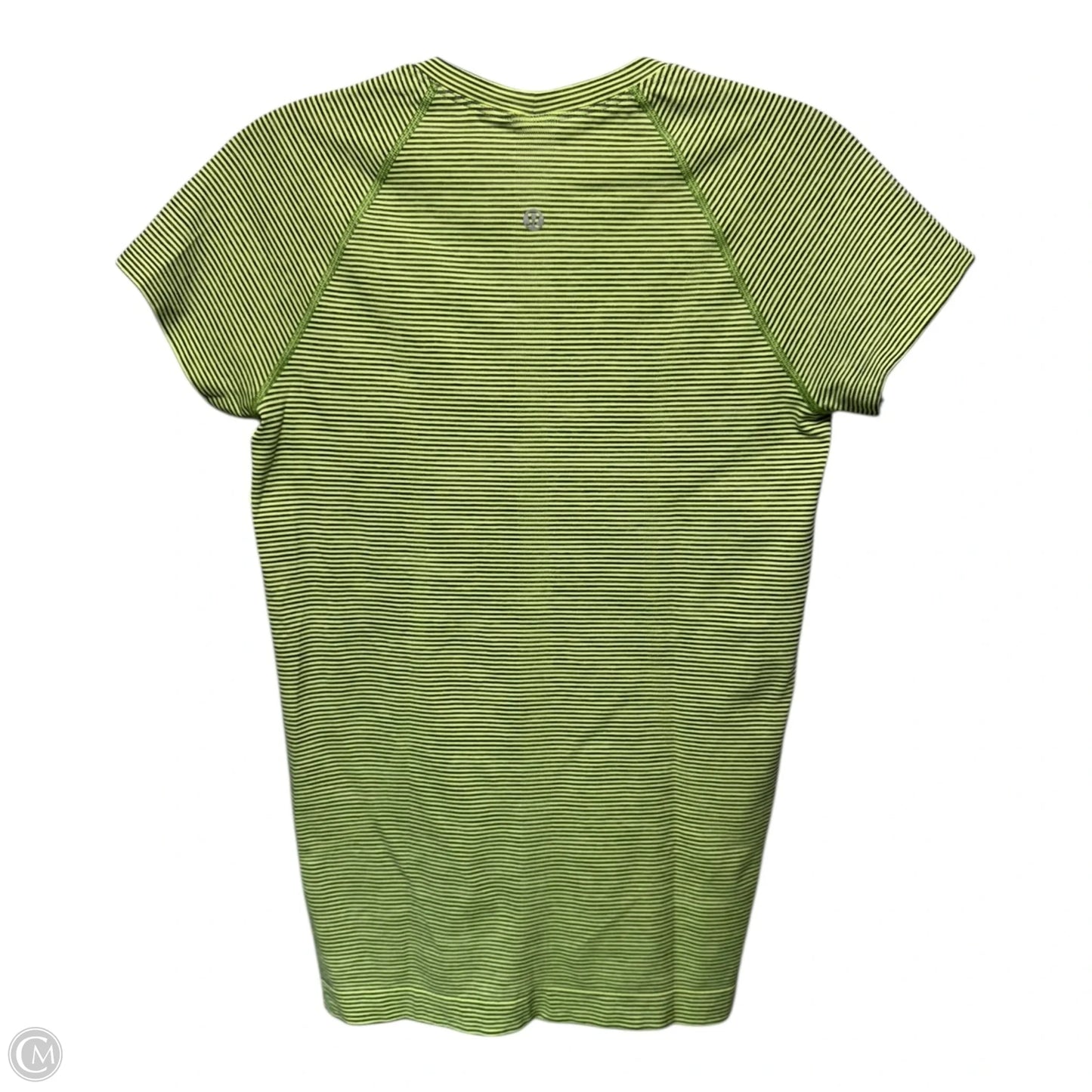 Athletic Top Short Sleeve By Lululemon In Striped Pattern, Size: 8