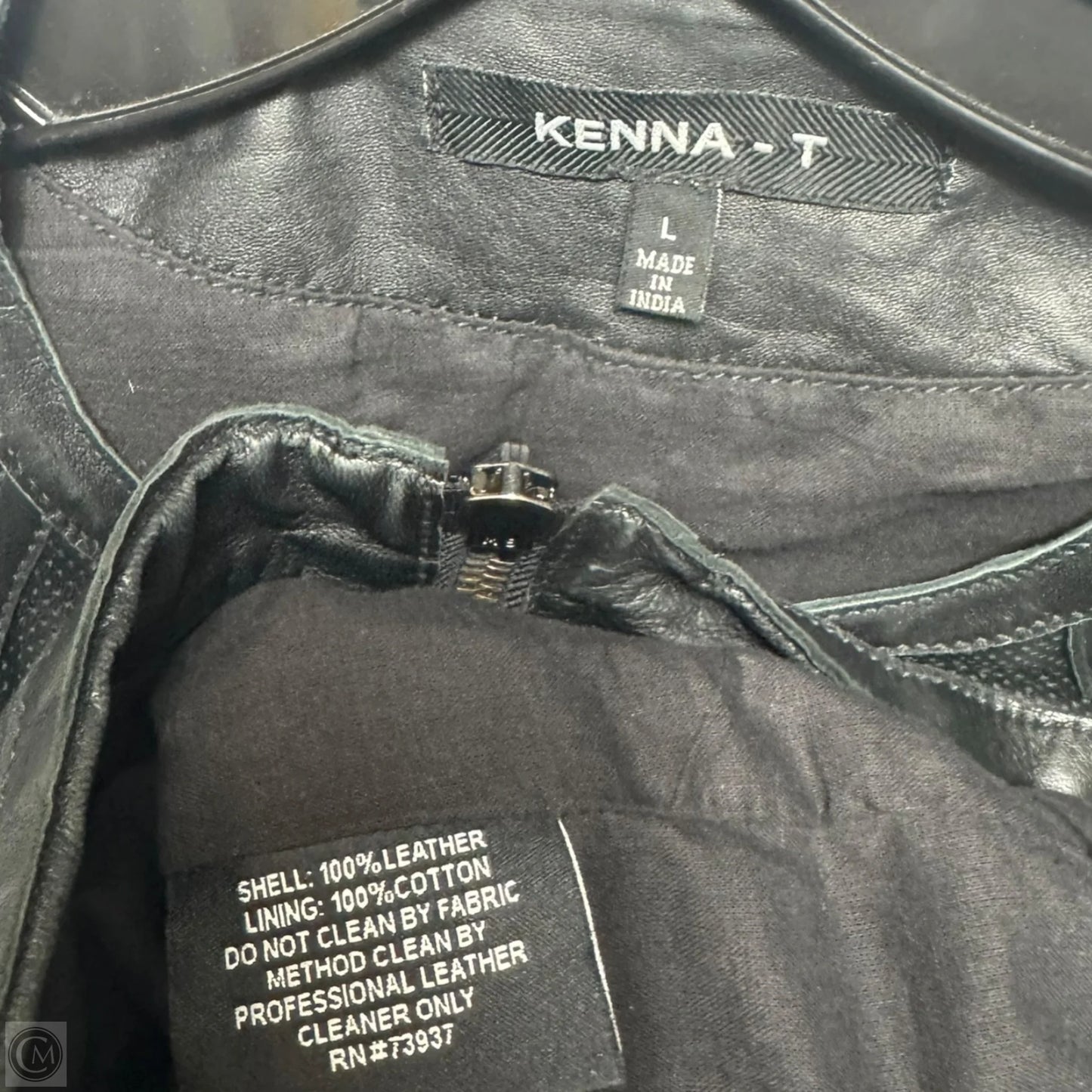 Perforated Jacket Leather By Kenna T In Black, Size: L