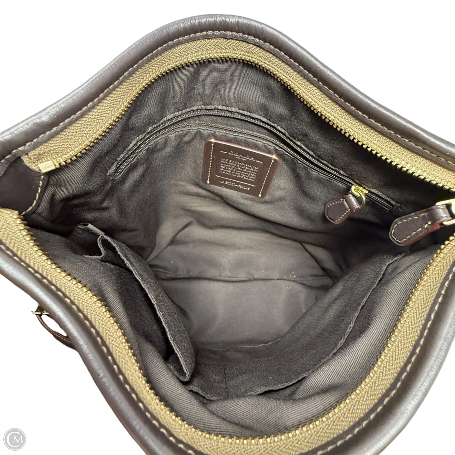 Signature Jacquard File Crossbody Designer By Coach, Size: Medium