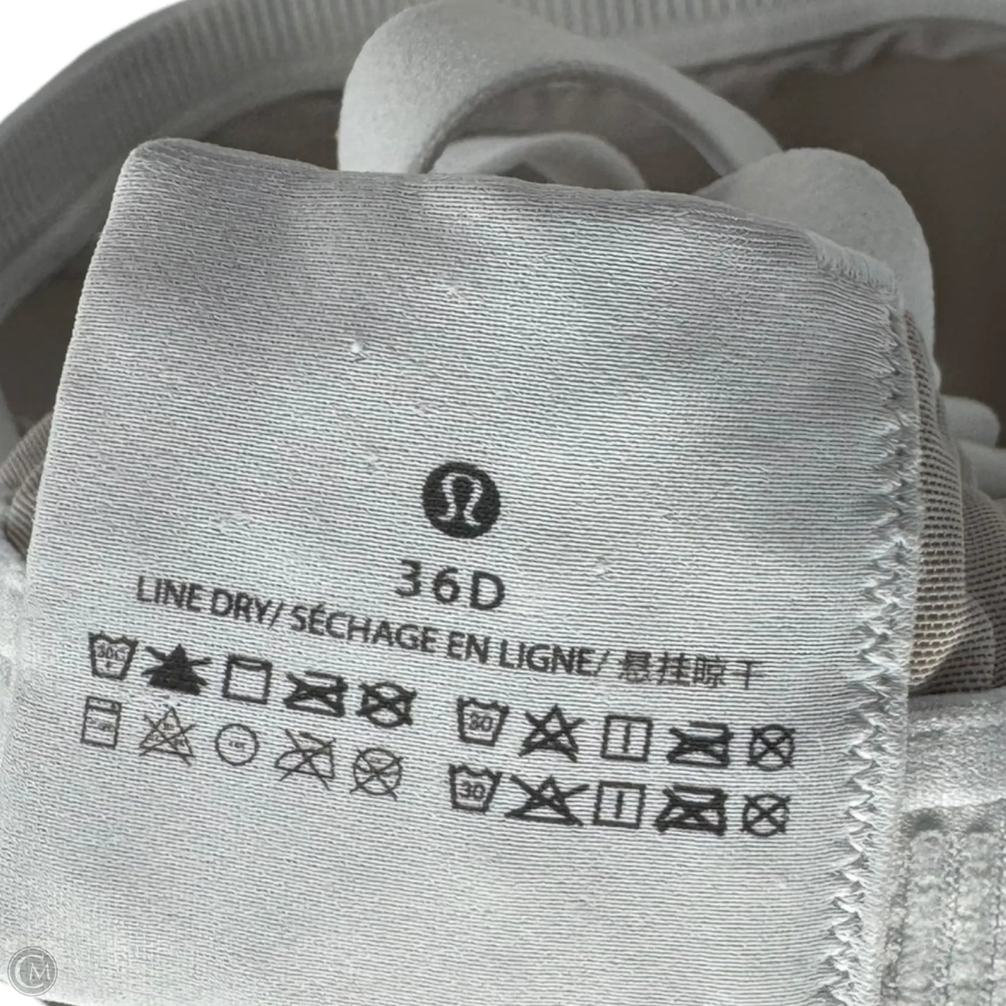 Athletic Bra By Lululemon In White, Size: 36d