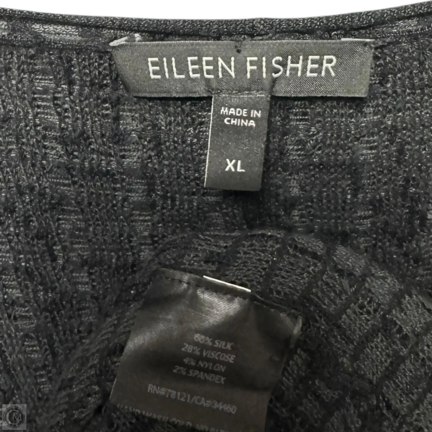 Silk Blend Sweater Cardigan By Eileen Fisher In Black, Size: Xl