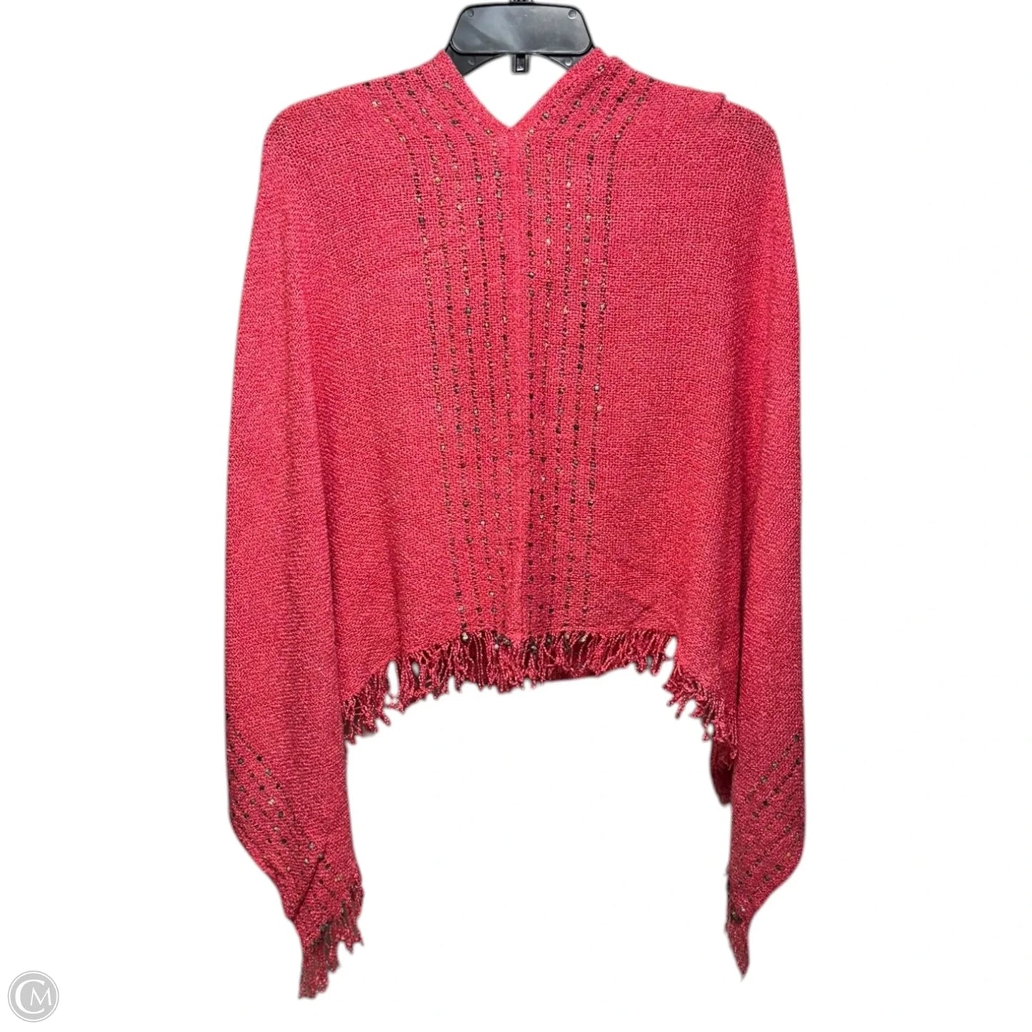 Poncho By Rita Winters In Coral, Size: Osfm