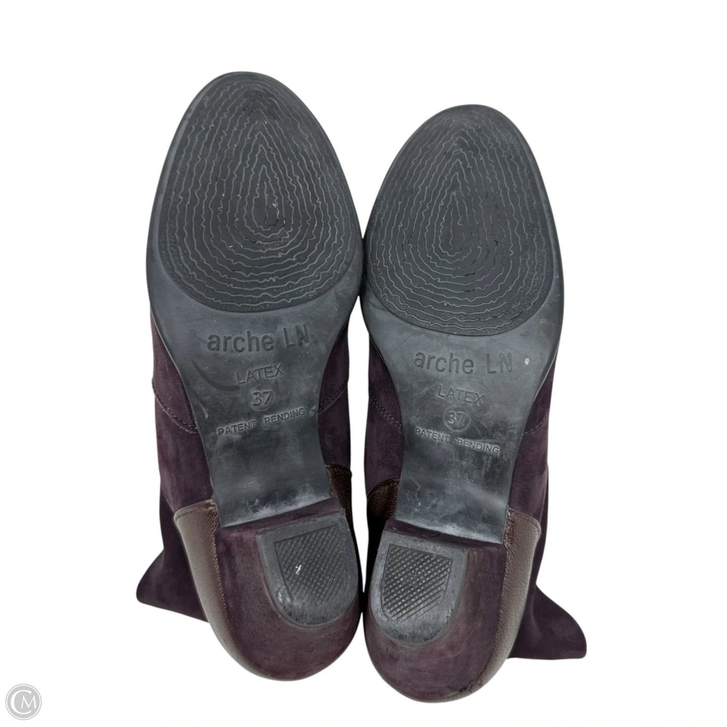 Victorian Ankle Boots Heels By Arche In Purple, Size: 6