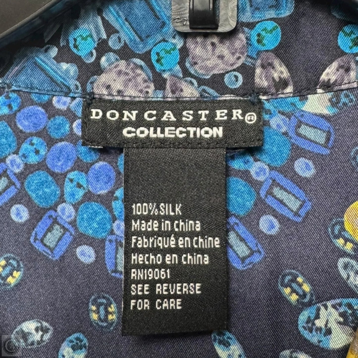 Silk Blouse Long Sleeve By Doncaster In Multi-colored, Size: 6