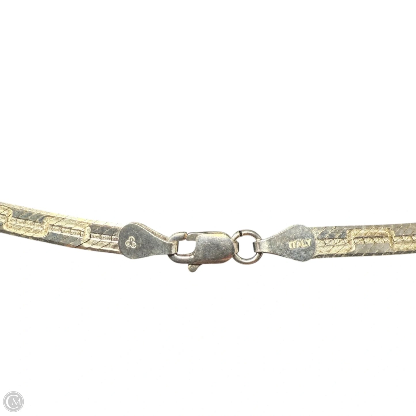 Italian Sterling Silver Herringbone Chain Necklace