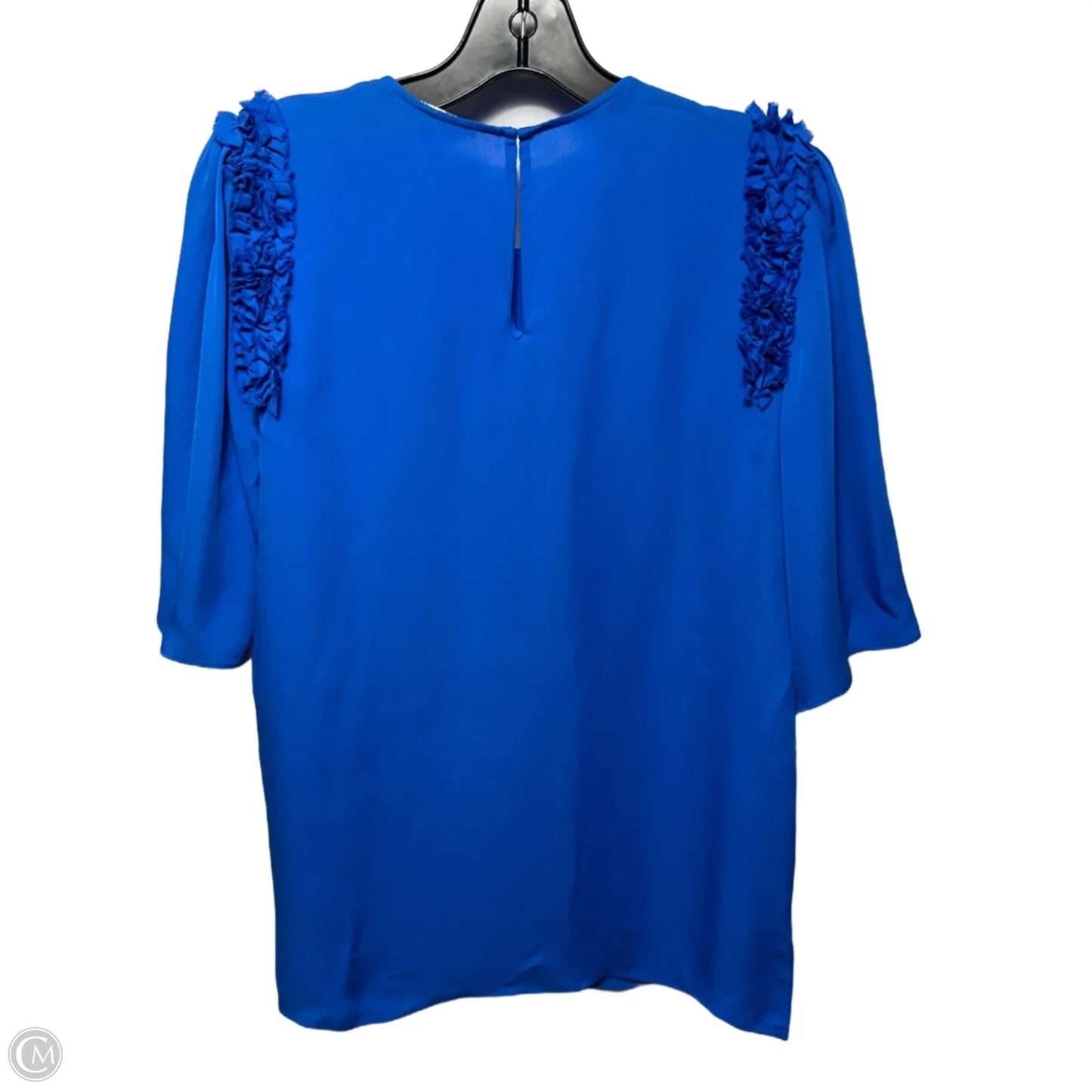 Silk Blouse Short Sleeve By Kobi Halperin In Blue, Size: S