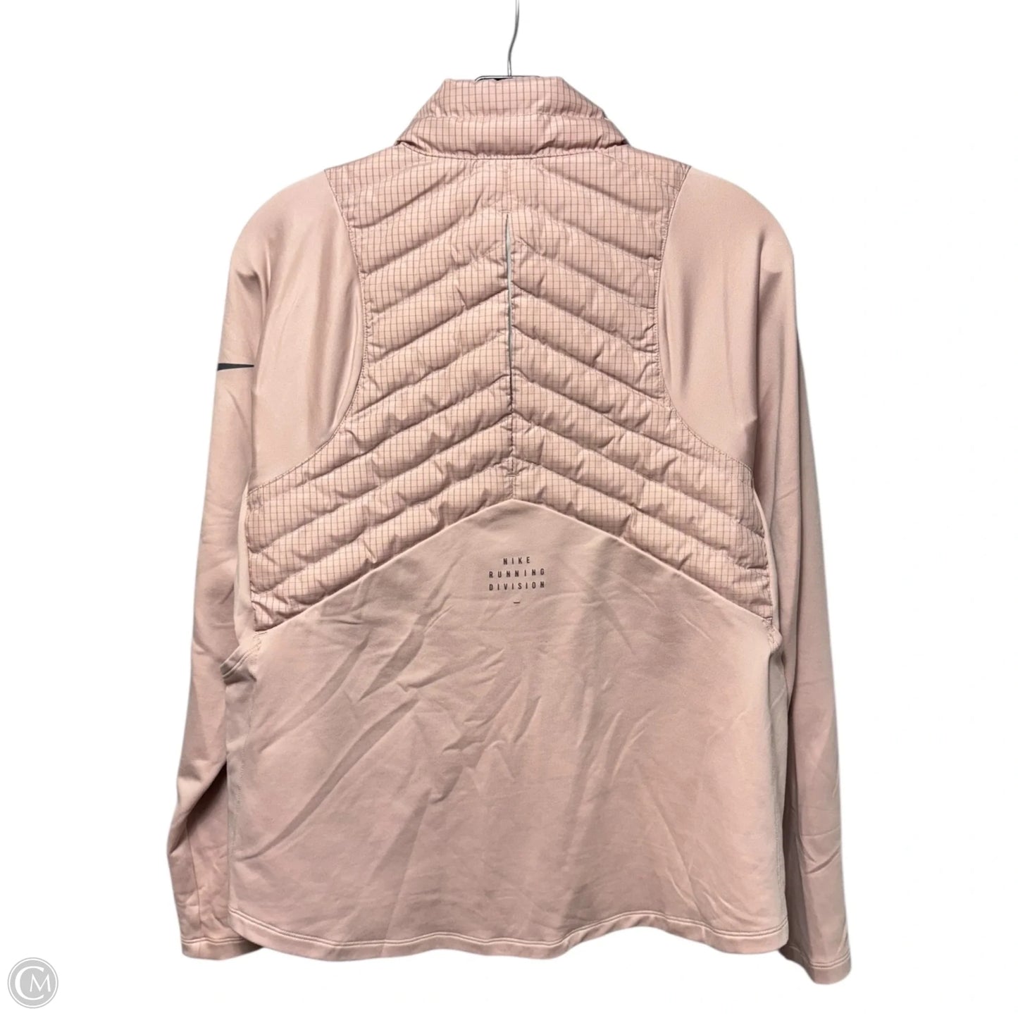 Athletic Jacket By Nike Apparel In Peach, Size: L