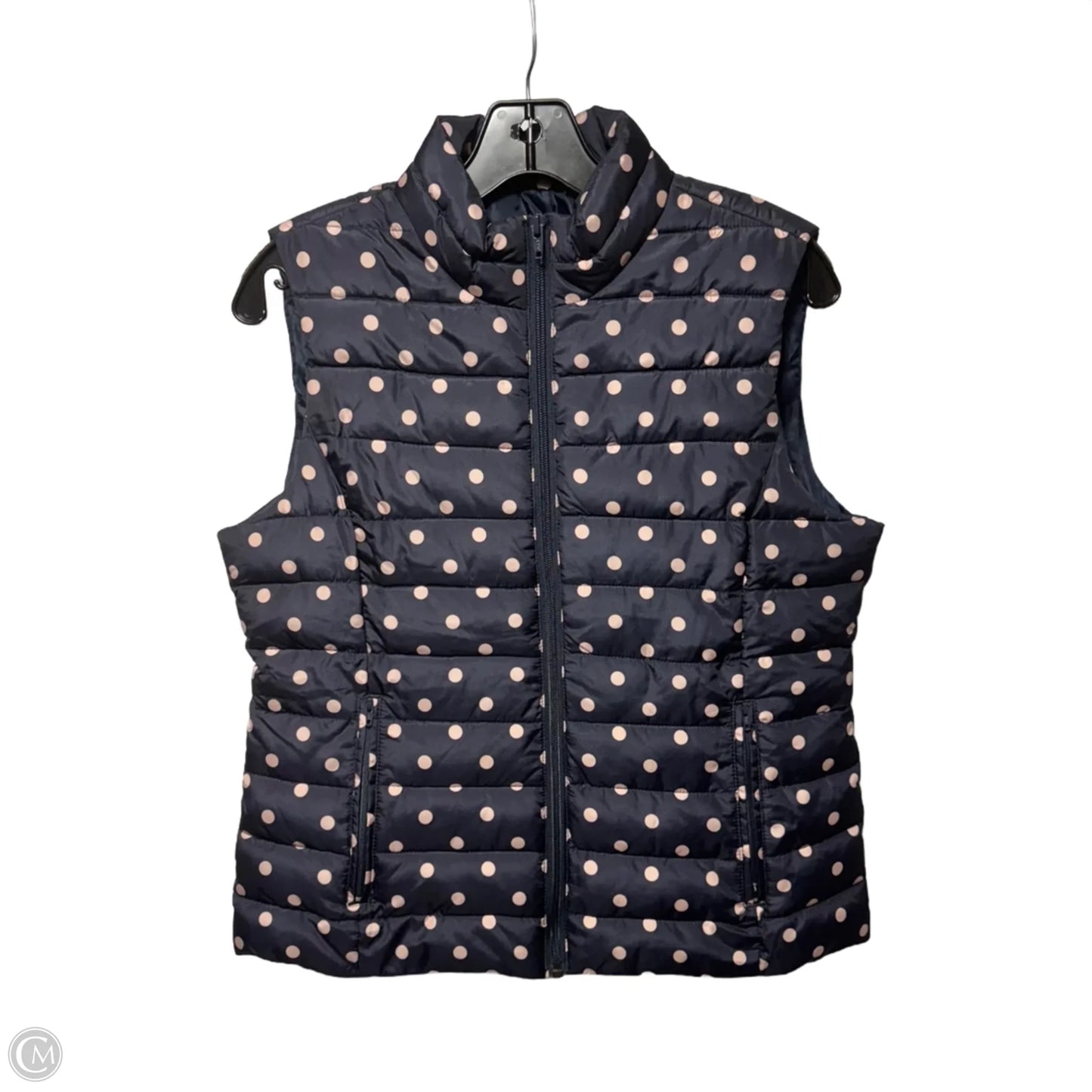 Vest Puffer & Quilted By Colebrook In Polkadot Pattern, Size: M