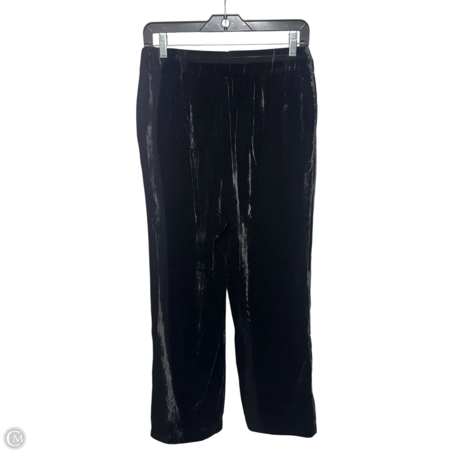 Wide Leg Effortless Velvet Pants By Talbots In Black, Size: 2