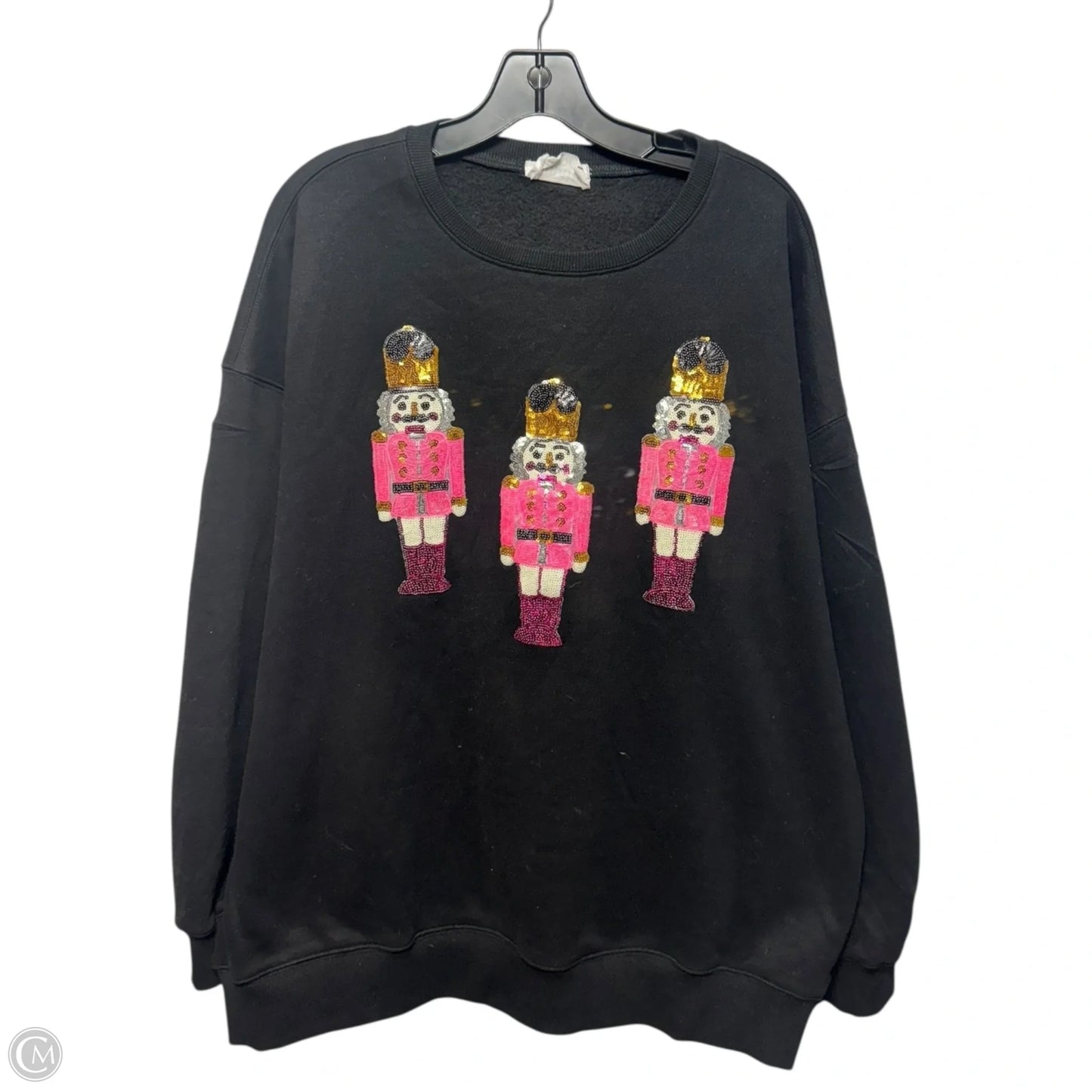Sequin Nutcracker Sweatshirt Crewneck By Judith March In Black, Size: Xl