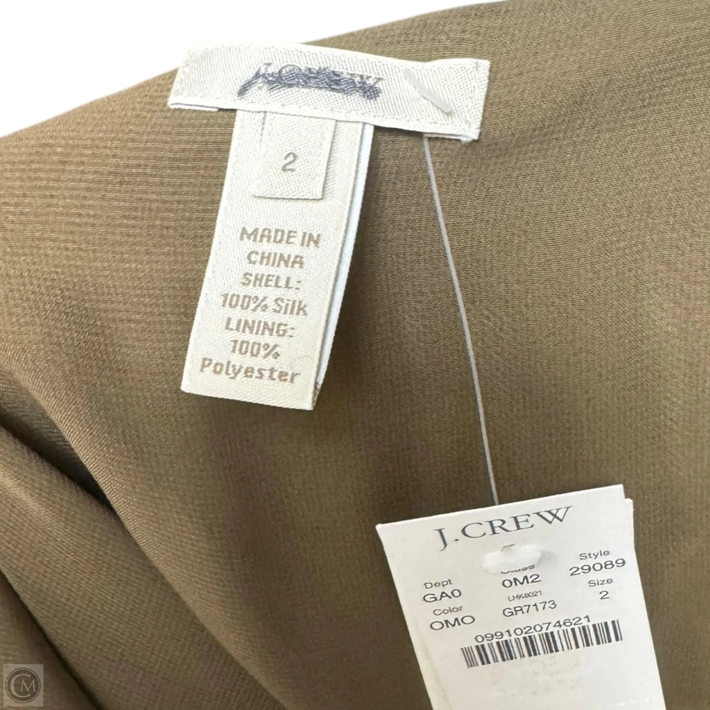 Silk Belted Top Sleeveless By J. Crew In Green, Size: 2