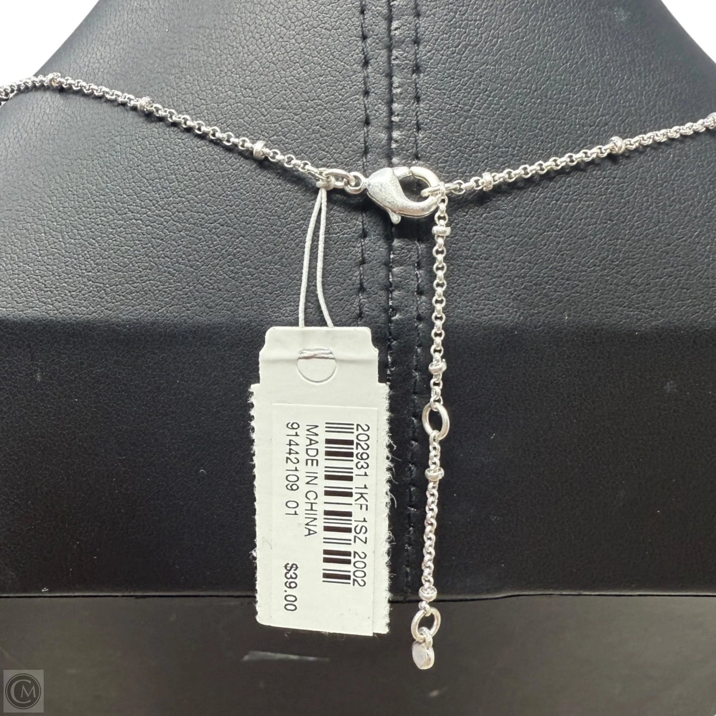 Silver Tone Heart Pendant Long Necklace By J. Jill