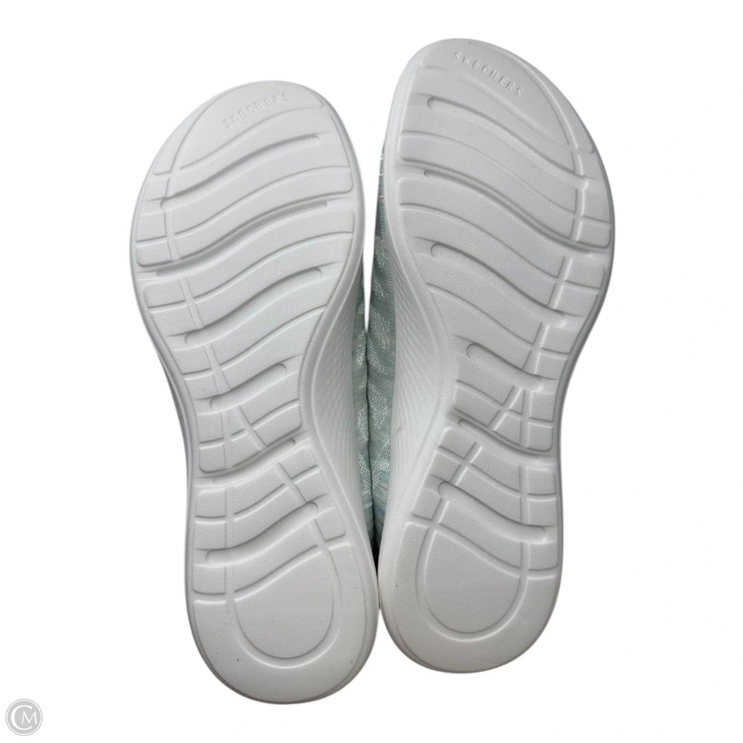 Memory Foam Sole Shoes Athletic By Skechers In Blue & White, Size: 9