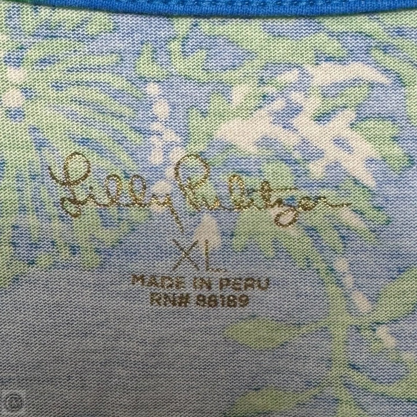 Dress Designer By Lilly Pulitzer In Blue & Green, Size: Xl