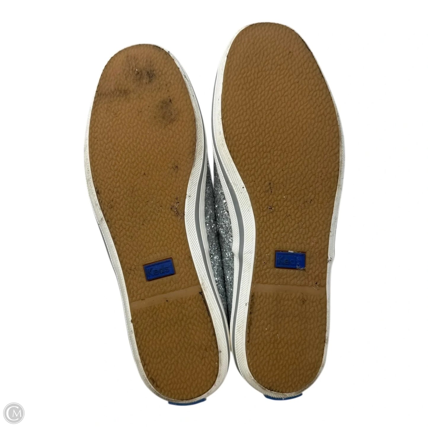 Glitter Shoes Sneakers By Keds In Silver, Size: 7.5