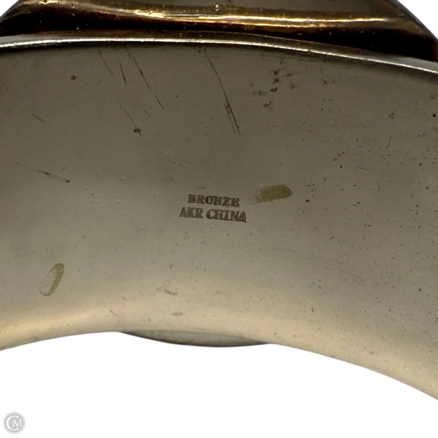 Bronze & Iridescent Czech Art Glass Dragonfly Cuff Bracelet By Amy Kahn Russell