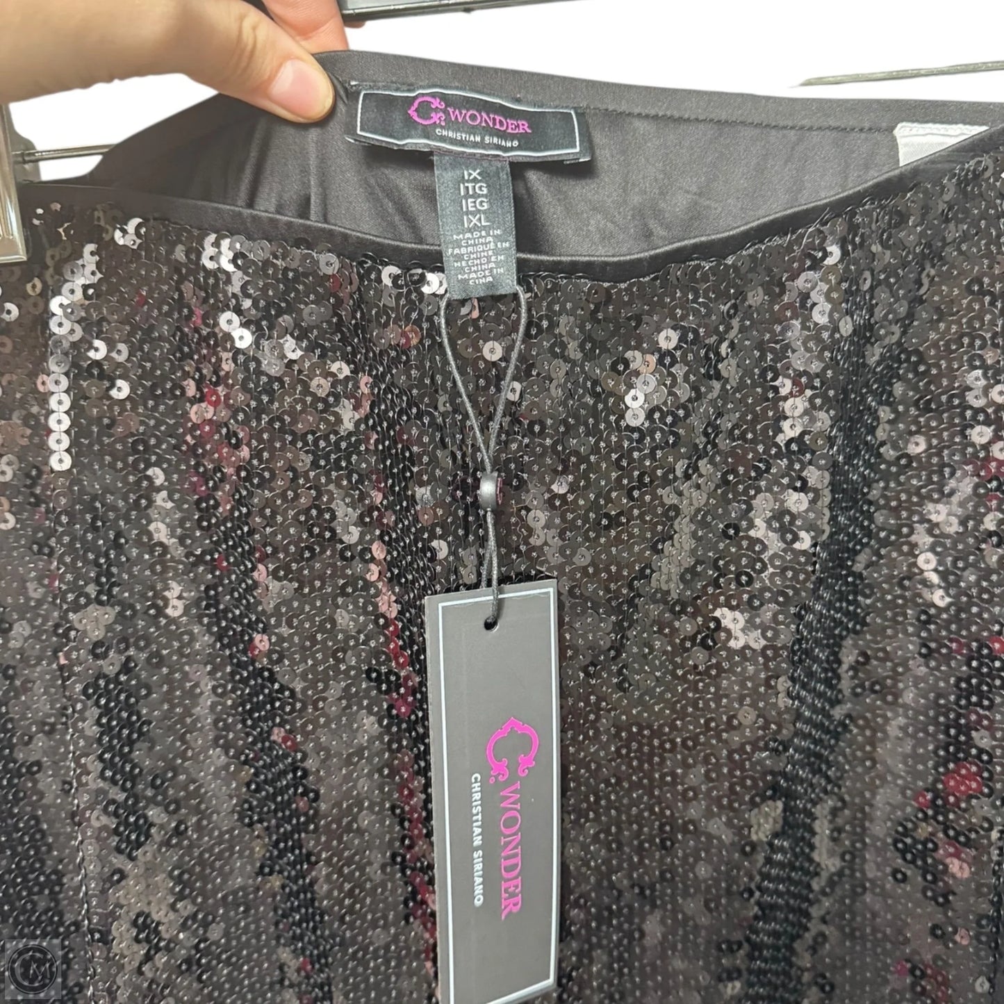 Sequin Skirt Maxi By Christian Siriano In Black, Size: 1x