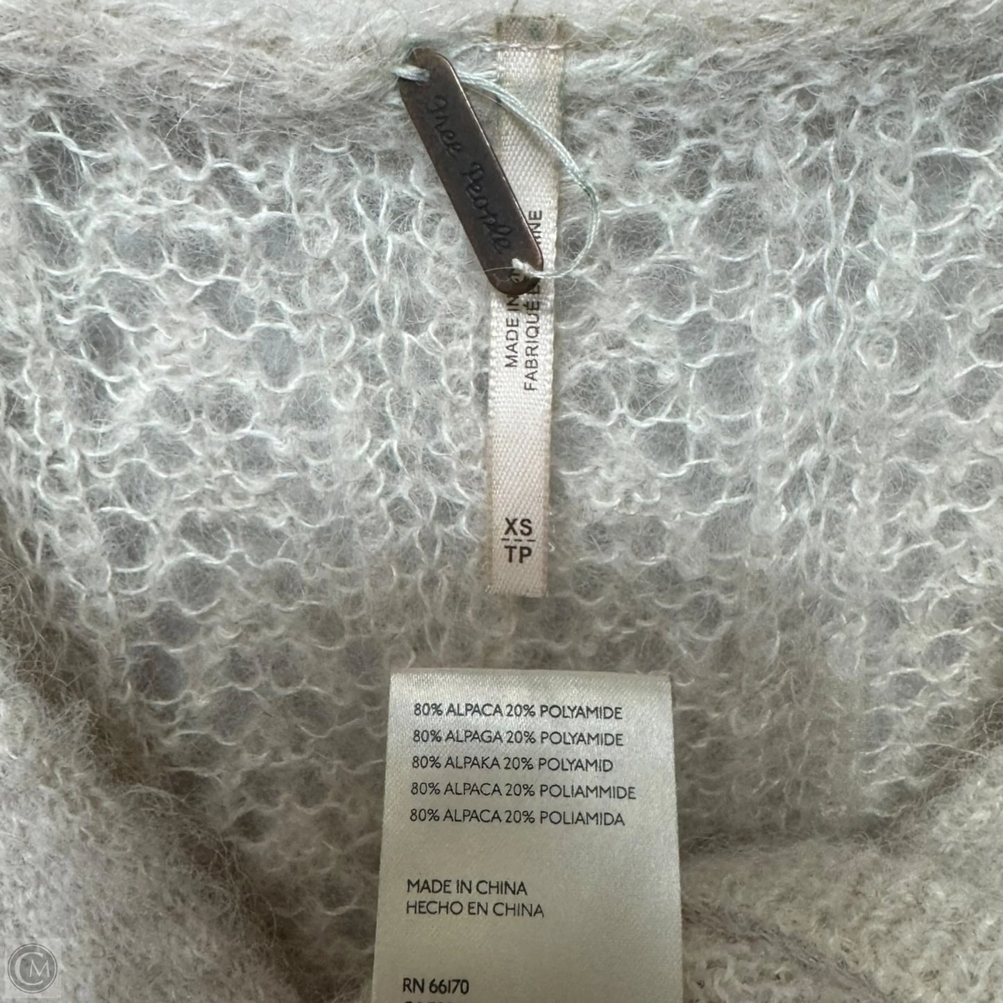 Alpaca Sweater Cardigan By Free People In Cream, Size: Xs