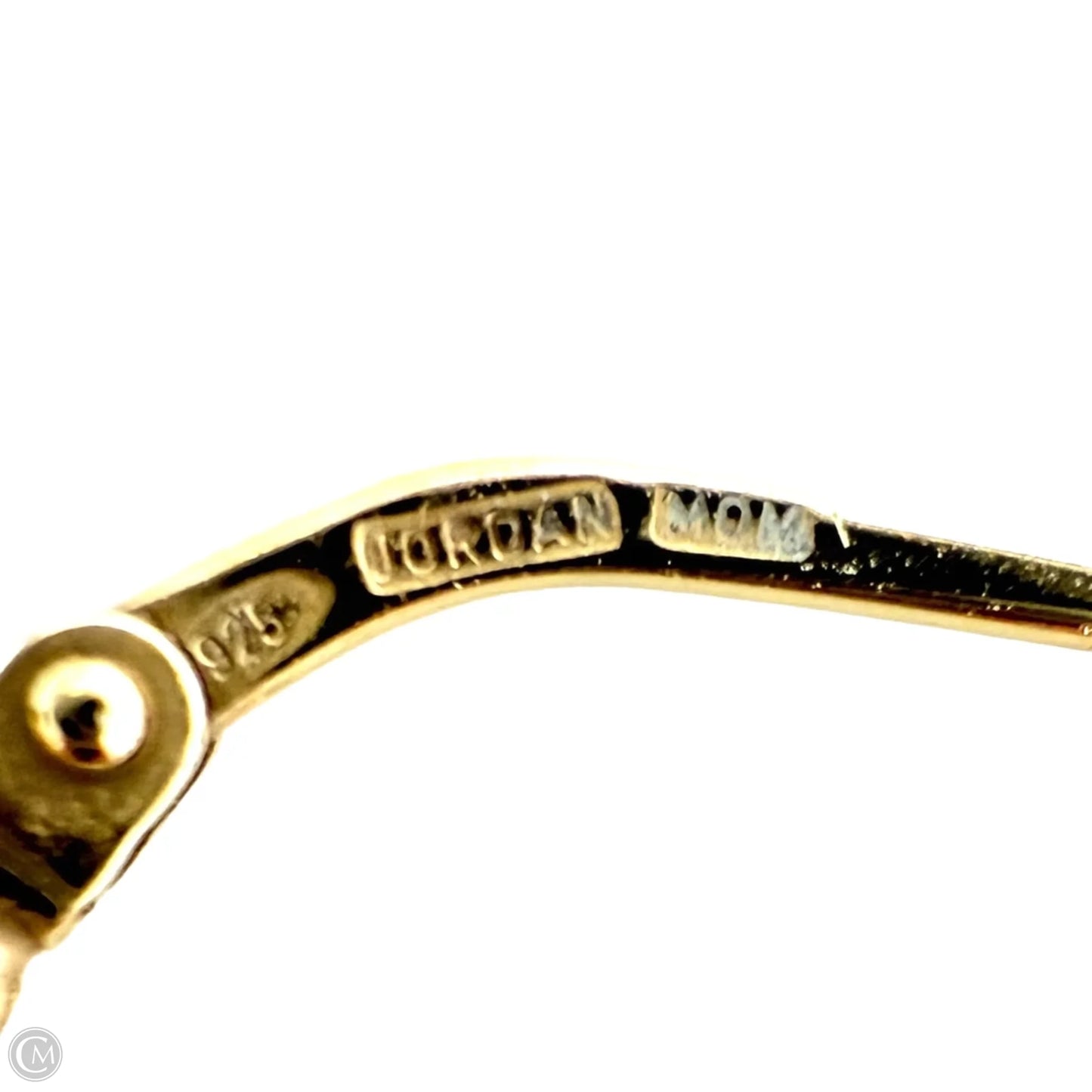 18K Yellow Gold Over Sterling Silver & Crystal Wavy Hoop Earrings By Jordan MOM