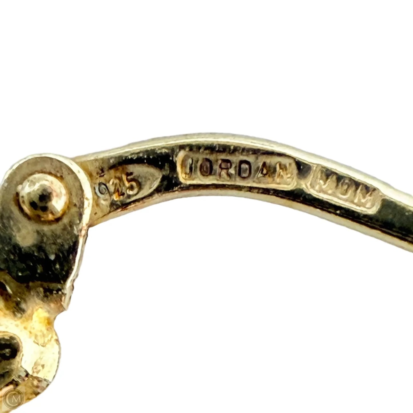 18K Yellow Gold Over Sterling Silver & Crystal Puffy Heart Hoop Earrings By Jordan MOM