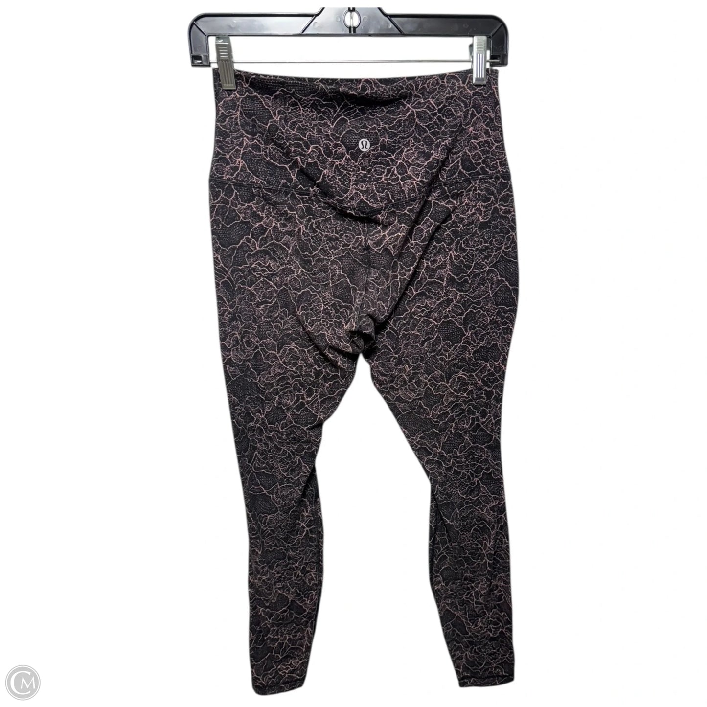 Athletic Leggings By Lululemon In Black & Pink, Size: 8