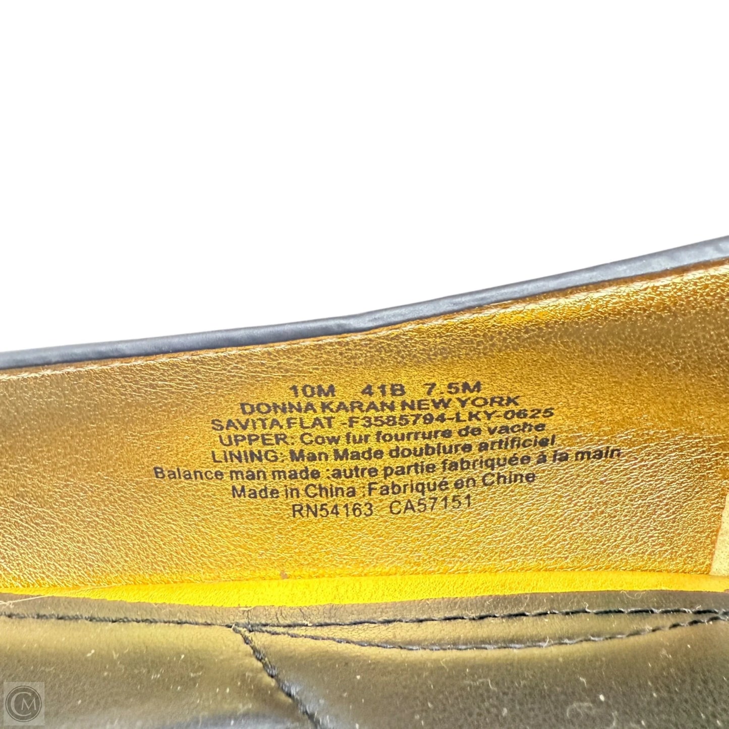 Savita Pointed Toe Calfhair Flats By Donna Karan In Animal Print, Size: 10